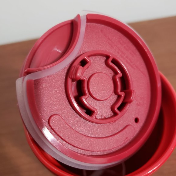 Starbucks Tumbler Travel Mug Ceramic 2021 Red Two Tone Stripe 12oz 355ml NWOT - Picture 6 of 7